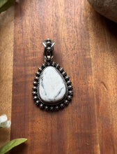 Load image into Gallery viewer, Navajo Native American Sterling Silver White Buffalo Turquoise Pendant H Piasso