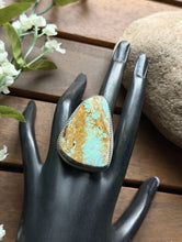 Load image into Gallery viewer, Navajo Native Sterling Silver Number 8 Turquoise Adjustable Ring Leslie Nez Gift