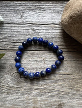 Load image into Gallery viewer, Lapis Lazuli 7 Inch Stretch Bead Bracelet Gift Southwestern