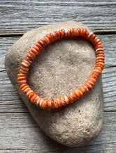 Load image into Gallery viewer, Orange Spiny Oyster Shell 7 Inch Stretch Bead Bracelet Gift