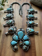 Load image into Gallery viewer, Navajo Sterling Silver Number # 8 Squash Blossom Naja Necklace C Yazzie