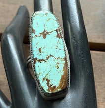 Load image into Gallery viewer, Navajo Native Sterling Silver Number 8 Turquoise Adjustable Ring Leslie Nez Gift