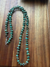 Load image into Gallery viewer, Sterling silver turquoise nugget necklace 
32in