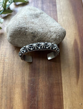 Load image into Gallery viewer, Navajo Native American Sterling Silver Star Stacker Cuff Bracelet H Happy Piasso