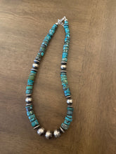 Load image into Gallery viewer, Sterling silver turquoise necklace 18 inch