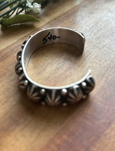Load image into Gallery viewer, Navajo Native American Sterling Silver Star Stacker Cuff Bracelet H Happy Piasso
