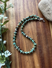 Load image into Gallery viewer, Sterling Silver Turquoise Nuggets Bead Necklace. 18 inch