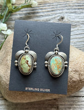 Load image into Gallery viewer, Navajo Sterling Silver Royston Turquoise Earrings C Yazzie