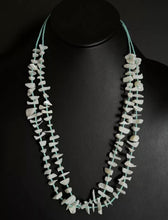 Load image into Gallery viewer, Vintage Native American Sterling Silver White Shell Turquoise Bead Necklace 26”