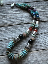 Load image into Gallery viewer, Tommy &amp; Rosita Singer T R Sterling Silver Turquoise Bead Necklace 20”