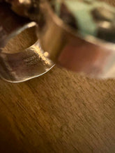 Load image into Gallery viewer, Navajo sterling silver blk jack turquoise royston ring adjustable