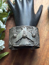 Load image into Gallery viewer, Sunshine Reeves Sterling Silver Thunderbird Cuff Bracelet Navajo