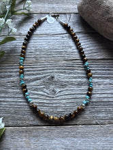 Load image into Gallery viewer, Tommy Rosita Singer T R Sterling Silver Tigers Eye Choker Bead Necklace 15 Inch