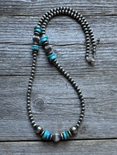 Load image into Gallery viewer, Lot of 5 Sterling Silver Turquoise Pearls Bead Necklaces Set. 16 - 24 inch. Gift