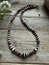 Load image into Gallery viewer, Purple Spiny Oyster Multi Graduated Sterling Silver Pearls Bead Necklace 18 inch