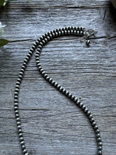 Load image into Gallery viewer, Sterling Silver Blue Turquoise W Pearls Bead Necklace. 18 inch