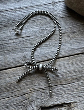 Load image into Gallery viewer, Bow Sterling Silver 4mm Pearls Bead Necklace. 18 Inch. Gift