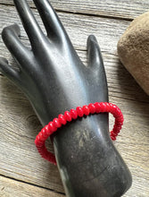 Load image into Gallery viewer, Red Coral 7 Inch Stretch Bead Bracelet Gift Southwestern