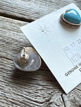 Load image into Gallery viewer, Navajo Sterling Silver Blue Turquoise Heart Stud Earrings. Gift