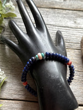 Load image into Gallery viewer, Lapis Multi Stone 6.5 Inch Stretch Elastic Stretchy Bead Bracelet Gift