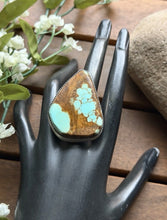 Load image into Gallery viewer, Navajo Native Sterling Silver Number 8 Turquoise Adjustable Ring Leslie Nez Gift