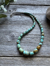 Load image into Gallery viewer, Sterling Silver Graduated Turquoise Bead Necklace. 16 inch