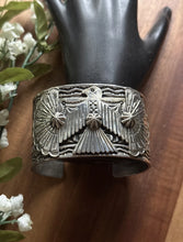 Load image into Gallery viewer, Sunshine Reeves Sterling Silver Thunderbird Cuff Bracelet Navajo Gift