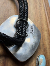 Load image into Gallery viewer, Large Native American Sterling Silver Royston Turquoise Bolo Tie Pendant CY