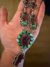 Load image into Gallery viewer, Navajo sterling silver purple spiny sonoran necklace