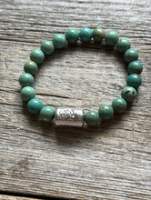 Load image into Gallery viewer, Kokopelli Green Turquoise 7 Inch Stretch Stretchy Elastic Bead Bracelet Gift