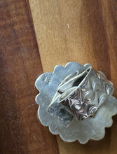 Load image into Gallery viewer, Navajo Native American Sterling Silver Red Coral Cluster Adjustable Ring. T Jon
