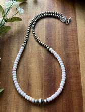 Load image into Gallery viewer, Sterling Silver Pink Conch W Multi Bead Pearls Necklace. 18 Inch. Gift