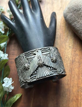 Load image into Gallery viewer, Sunshine Reeves Sterling Silver Thunderbird Cuff Bracelet Navajo