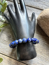 Load image into Gallery viewer, Lapis Lazuli 7 Inch Stretch Bead Bracelet Gift Southwestern