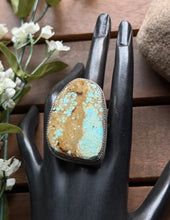 Load image into Gallery viewer, Navajo Native Sterling Silver Number 8 Turquoise Adjustable Ring Leslie Nez Gift