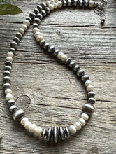 Load image into Gallery viewer, Freshwater Pearls Multi Graduated Sterling Silver Bead Necklace 18 inch