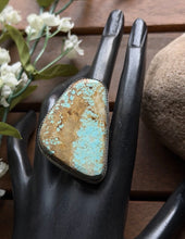 Load image into Gallery viewer, Navajo Native Sterling Silver Number 8 Turquoise Adjustable Ring Leslie Nez Gift