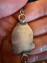 Load image into Gallery viewer, Navajo sterling silver pink conch choker necklace