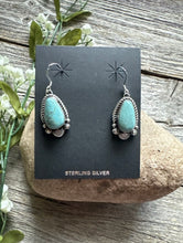 Load image into Gallery viewer, Navajo Native American Sterling Silver Turquoise Earrings KY