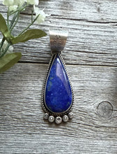 Load image into Gallery viewer, Native American Navajo Sterling Silver Lapis Pendant R Yazzie Gift