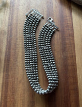 Load image into Gallery viewer, Multi Strand Choker Sterling Silver 5mm Pearls Bead Necklace. 16 Inch. Gift