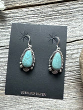 Load image into Gallery viewer, Navajo Native American Sterling Silver Turquoise Earrings KY