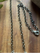 Load image into Gallery viewer, Navajo Sterling Silver Black Jack Turquoise Cluster Chain Lariat Necklace CY