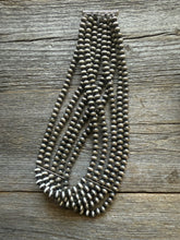 Load image into Gallery viewer, Sterling silver 5 mm multistrand necklace 14 inch