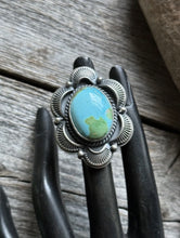 Load image into Gallery viewer, Native American 925 Sterling Silver Turquoise Ring. Size 7.5 GP Gift