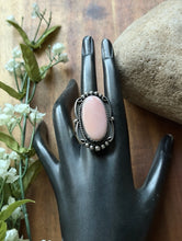 Load image into Gallery viewer, Navajo Handmade Sterling Silver Pink Conch Adjustable Ring Etta Enditto Gift