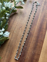 Load image into Gallery viewer, Sterling Silver 4mm Pearls Rosary Bead Necklace. 18 Inch.