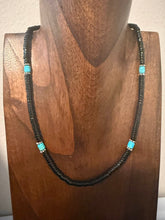 Load image into Gallery viewer, Men’s sterling silver black onyx necklace 18 inch