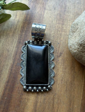Load image into Gallery viewer, Native American Navajo Sterling Silver Black Onyx Pendant Etta Enditto Gift