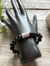 Load image into Gallery viewer, Kokopelli Black Onyx 7 Inch Stretch Stretchy Elastic Bead Bracelet Gift